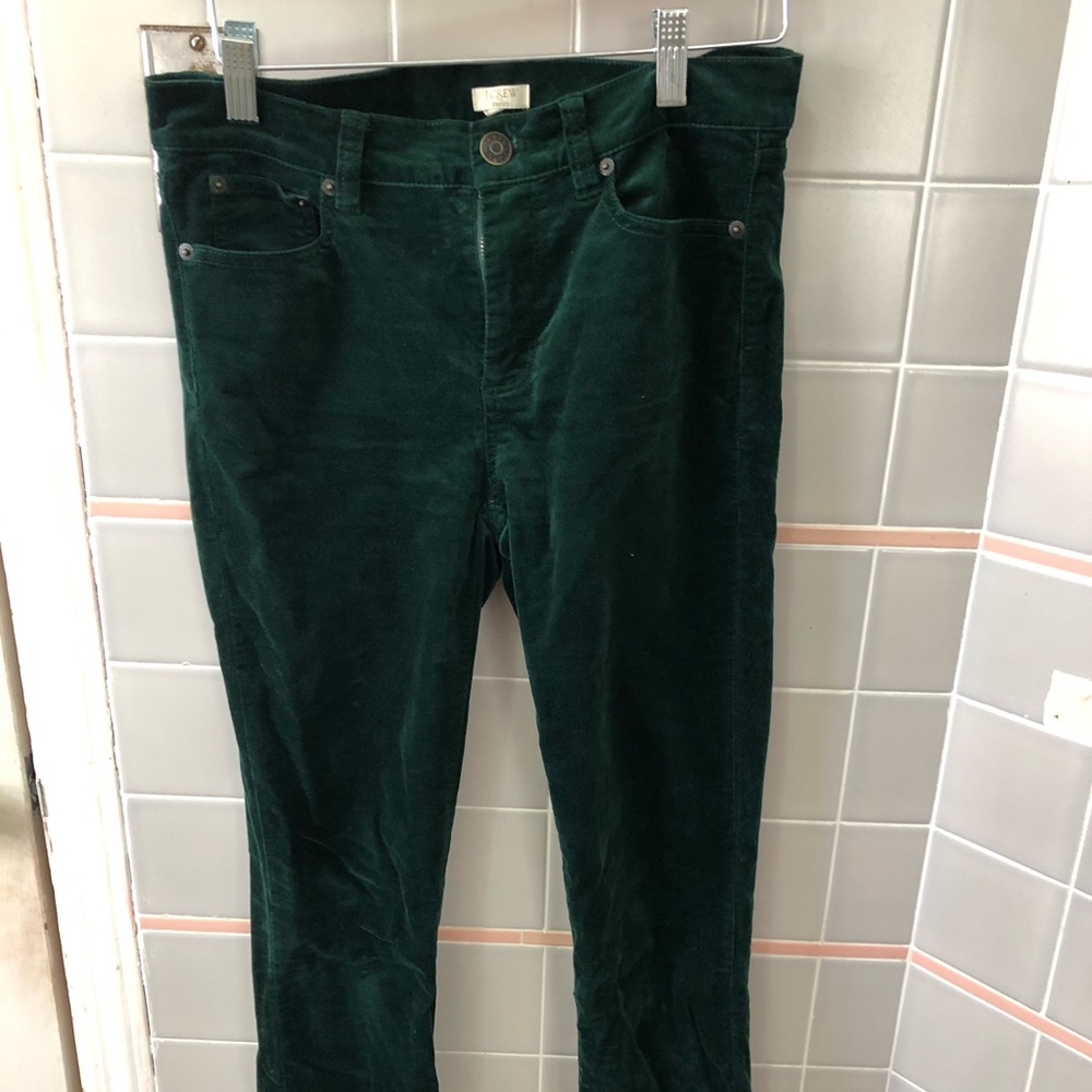 JCrew Holiday Pants -Green Velvet -Skinny